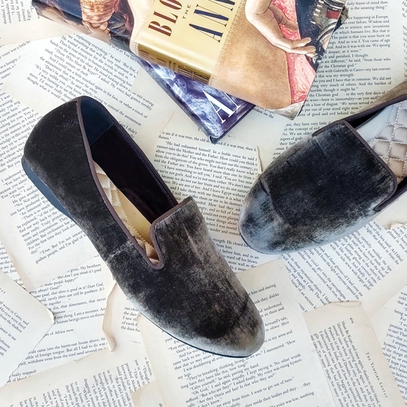 Birdies Shoes - BIRDIES Starling Velvet Loafer Flats